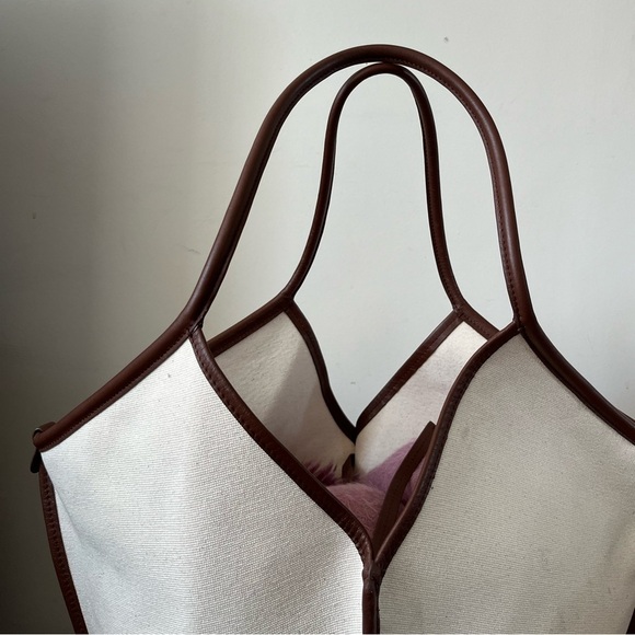 HEREU Calella canvas & leather tote bag - Picture 6 of 16
